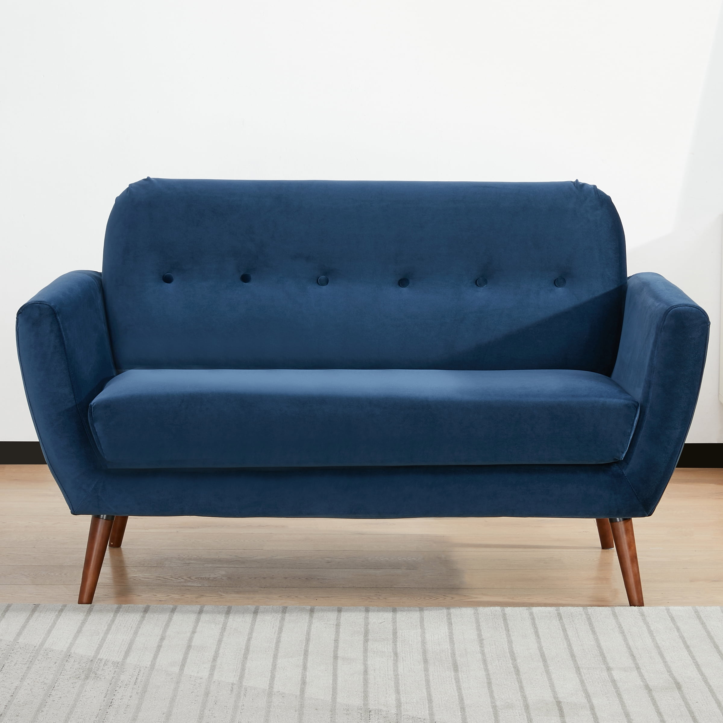 A&D Home Velvet Blue Oakland Loveseat