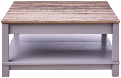 Gray Ameriwood Home Carver Coffee Table