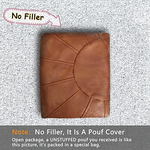 Handcrafted Moroccan Round Pouf Ottoman for Home