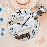 KECYET 10-Inch Silent Wooden Wall Clock