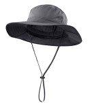 UPF50+ Wide Brim Mesh Sun Hat - Dark Gray