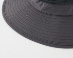 UPF50+ Wide Brim Mesh Sun Hat - Dark Gray