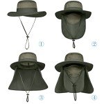 3-Pack Men's Fishing Hats with Sun Protection Flap