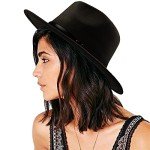 DRESHOW Women's Boho Wide Brim Fedora Hat