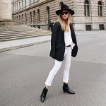 DRESHOW Women's Boho Wide Brim Fedora Hat