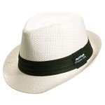 Ivory Panama Jack Fedora Hat with Black Band