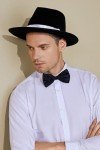 1920s Gatsby Panama Fedora Hat for Men