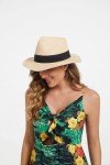 Wide Brim Straw Panama Hat for Summer