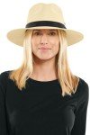 Lightweight UPF 50+ Peyton Sun Fedora - Ivory/Black