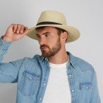 Levi's Lightweight Black Straw Fedora Hat for Men
