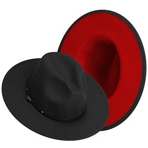Wide Brim Felt Fedora Hat for Men & Women
