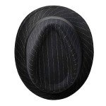 Classic Unisex Manhattan Gangster Fedora Hat - Black