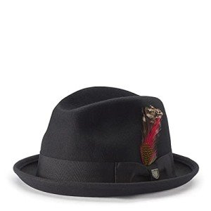 Brixton Men's Black Gain Fedora Hat