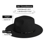 Wide Brim Felt Fedora Hat for Men & Women