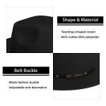 Wide Brim Felt Fedora Hat for Men & Women