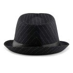 Classic Unisex Manhattan Gangster Fedora Hat - Black