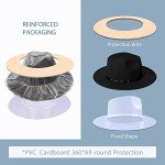 Wide Brim Felt Fedora Hat for Men & Women