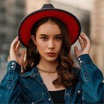 Wide Brim Felt Fedora Hat for Men & Women