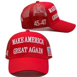 Trump 2024 Adjustable MAGA Hat with USA Flag