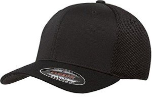 Black Flexfit Unisex Trucker Hat, Large-X-Large