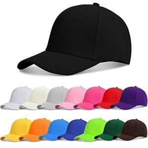 Geyoga 15-Pack Adjustable Baseball Caps for Outdoor Use