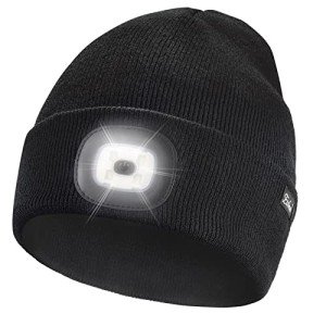 Rechargeable Black Beanie - Perfect Gift for Dad