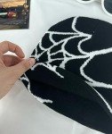Y2K Gothic Spider Pattern Knitted Beanie Hat