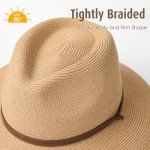 Women's Wide Brim Straw Panama Sun Hat