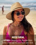 Women's Wide Brim Straw Panama Sun Hat