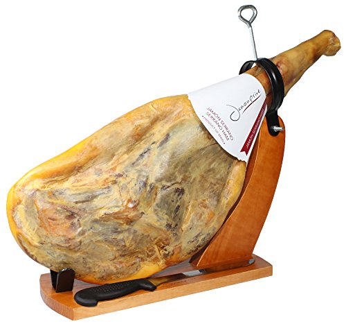 Serrano Ham Bone with Stand and Knife