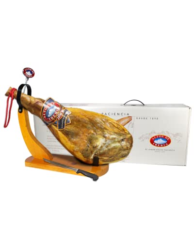 Iberian Serrano Ham with Stand and Knife