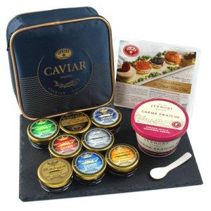 Gourmet Caviar Taster Gift Set with Blinis & Creme Fraiche