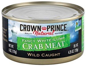 Crown Prince White-Lump Crab Meat, 6-Ounce Cans