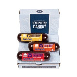 Apex Grass Fed Wild Game, Venison, Elk, Bison and Grassfed Beef, Antibiotic Free, Nitrate Free, Low Sugar, Gluten Free, Keto, Paleo, 12oz Summer Sausage, Meat Gift (Sausage Trio Gift)