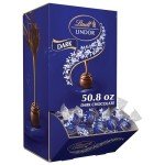 Lindt LINDOR Dark Chocolate Candy Truffles, Dark Chocolate with Smooth, Melting Truffle Center, 50.8 oz., 120 Count