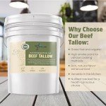 Stellar - Beef Tallow - 100% Grass-Fed & Finished - Good for Cooking, Baking and Frying - Food Grade - 10 LBS