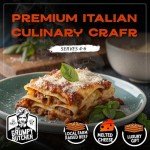 Grumpy Butcher Luxury Lasagna With Wagyu Beef Short Rib Meat, 1.5 lb tray - Tuscan Recipe Special Signature Dish - Grumpy Food Gifts Gourmet Gift Baskets Set