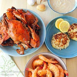 Cameron's Seafood- Romantic Seafood Dinner- Maryland Blue Crabs Crab Cakes and Spiced Shrimp Sampler