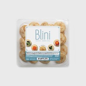 MARKY'S French Blinis for Caviar - 30 pcs - Handmade Breakfast Mini Pancakes Crepes Canape Best for Caviar and Roe