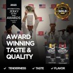 Five Star Wagyu Mesquite Beef Jerky, Soft & Mouth Melting Tender Jerky, Award-Winning Premium Beef Jerky, No Artificial Ingredients, Premium Gift Snack, Nitrate/Nitrite-Free, Gluten-Free, Wagyu Beef Snacks (6 Pack of 2 Oz - Total 12oz)