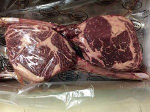 Australian Wagyu Beef Rib Eye Tomahawk Steaks, MS3 - 4 pieces, 26-28 oz ea