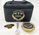 2 OZ. Kaluga Hybrid Caviar, Includes a Mother of Pearl Spoon, Tin Opener, Insulated Cooler Bag. Imperial Grade Kaluga Sturgeon Caviar, Imported Sturgeon Black Caviar (56 g)