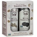 La Tourangelle White Truffle Oil & Black Truffle Oil Set, Complex Gourmet Earthy Flavor for Drizzling over Pasta, Popcorn, Vegetables, Potatoes, Soup and More, Gift Box, 8.45 Fl Oz each (Set of 2)