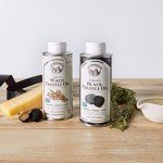 La Tourangelle White Truffle Oil & Black Truffle Oil Set, Complex Gourmet Earthy Flavor for Drizzling over Pasta, Popcorn, Vegetables, Potatoes, Soup and More, Gift Box, 8.45 Fl Oz each (Set of 2)