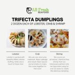 Seafood Dumpling Trifecta | 6 Dozen (2 Dozen Lobster, 2 Dozen Shrimp, 2 Dozen Crab) | Fresh Seafood