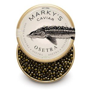 MARKY'S Osetra Sturgeon Black Caviar - 1 oz / 28 g - Malossol Ossetra Black Roe - GUARANTEED OVERNIGHT