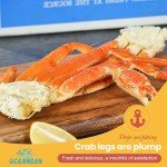 OCEANZEN:Premium Alaskan Largest Size Snow Crab Legs(Approximately 10-12 oz per cluster) (4LBS)