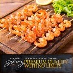 New York's Delicacy, Gourmet Collosal Size 6/8, Ecuadorian Shrimps - [1 x 2 Pound][2 Pound] - Wild Caught, 100% Natural,High in Protein and Essential Amino Acids, Ready to cook - frozen seafood