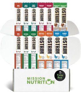 Ostrim Meat Sticks (14) - High Protein, Low Carb, Keto Friendly Jerky Snack - Grass-Fed Beef, Elk, Ostrich, Turkey & Chicken -Variety Box, Multi Flavor Assortment