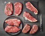 Bar-W Beef Steak Delivery Box | 8 Premium 10 oz Steaks | Dry Aged Ribeye, New York Strip, Sirloin and Tenderloin Steak | Butcher Direct Variety Meat Pack | USA Farm Raised